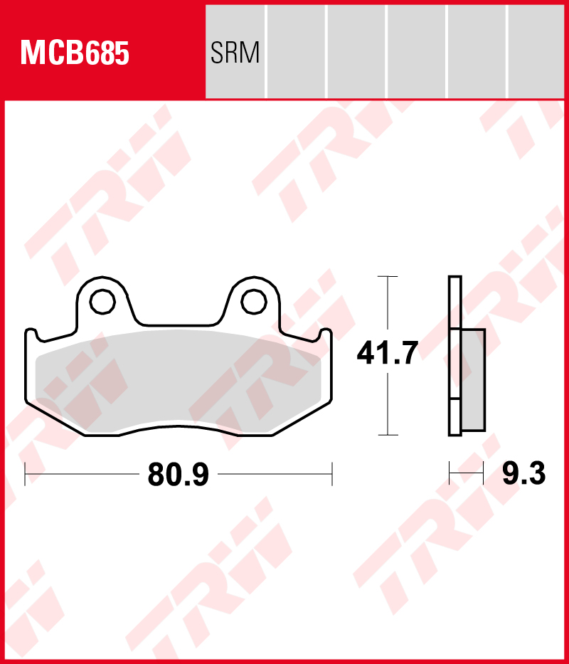 TRW Sinterijarrupalat maxi-skootteriin taakse Suzuki AN 250 Burgman 1998-1999 ym. (MCB685SRM) - Image 2