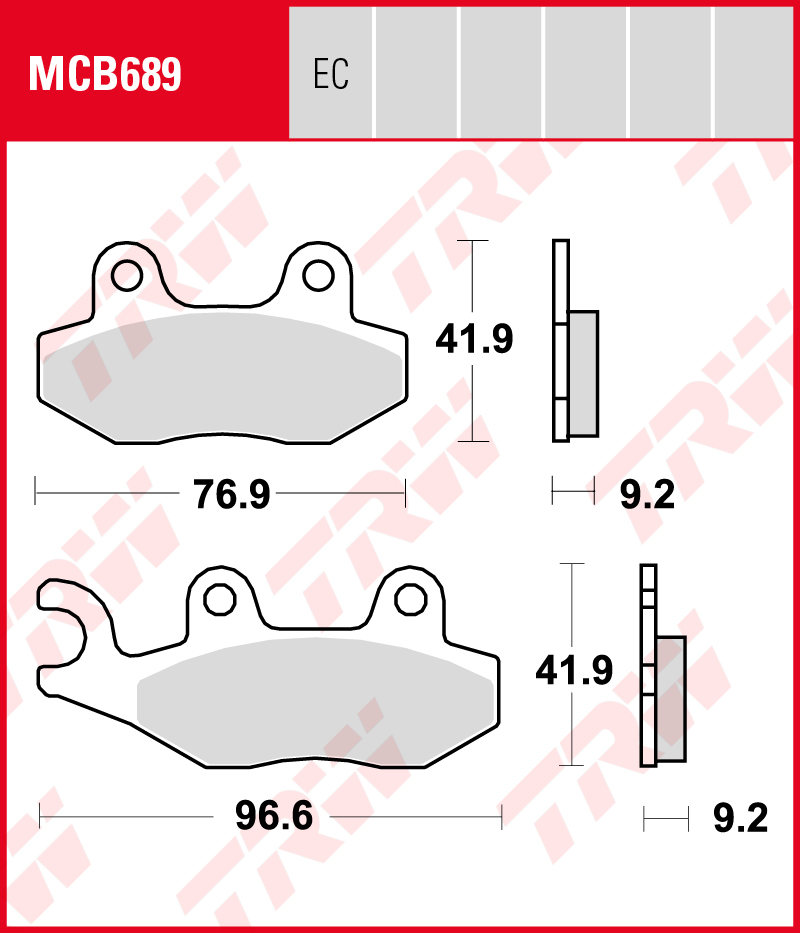 TRW Jarrupalat Eco eteen Aeon 125 Elite i 2012-ym. (MCB689EC) - Image 2
