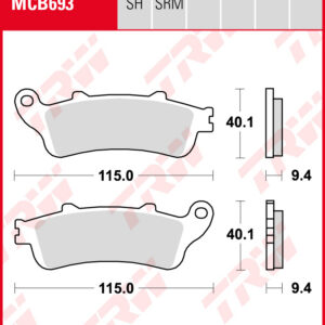 TRW Jarrupalat Allround eteen/taakse Honda ST 1300 ABS 2002-2013 ym. (MCB693)