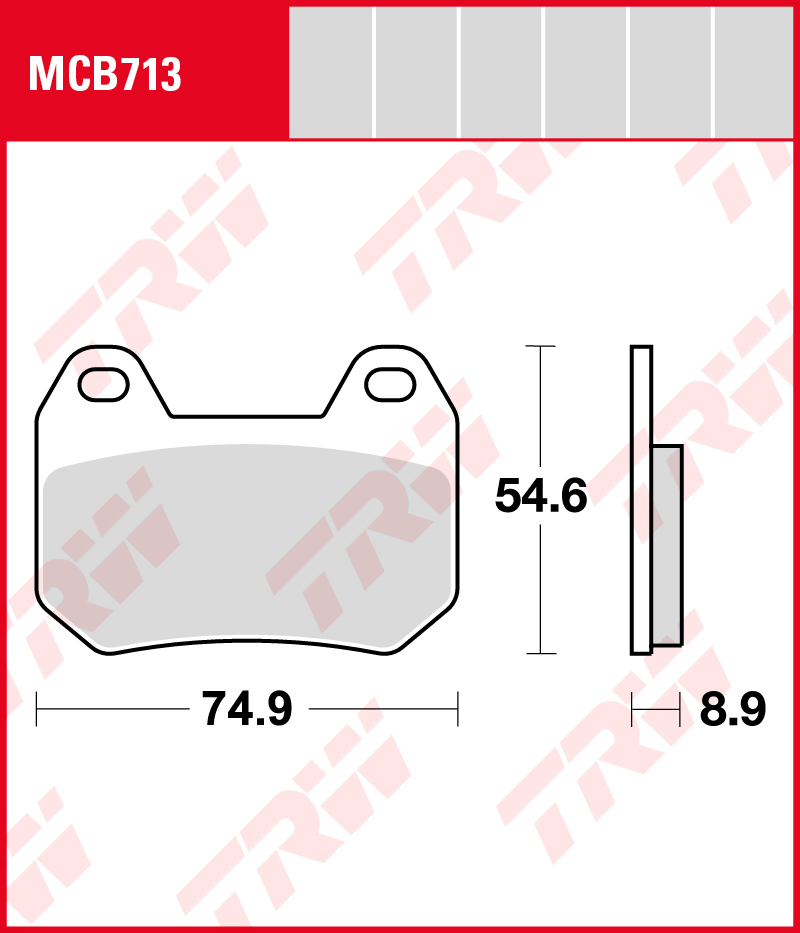TRW Jarrupalat Allround taakse BMW K 1200 LT ABS 1998-2010/00 ym. (MCB713) - Image 2