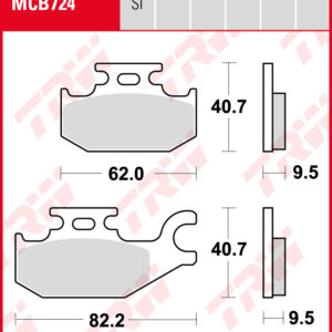 TRW Jarrupalat Allround taakse Benelli 250 Caffe Nero 2008-ym. (MCB724)