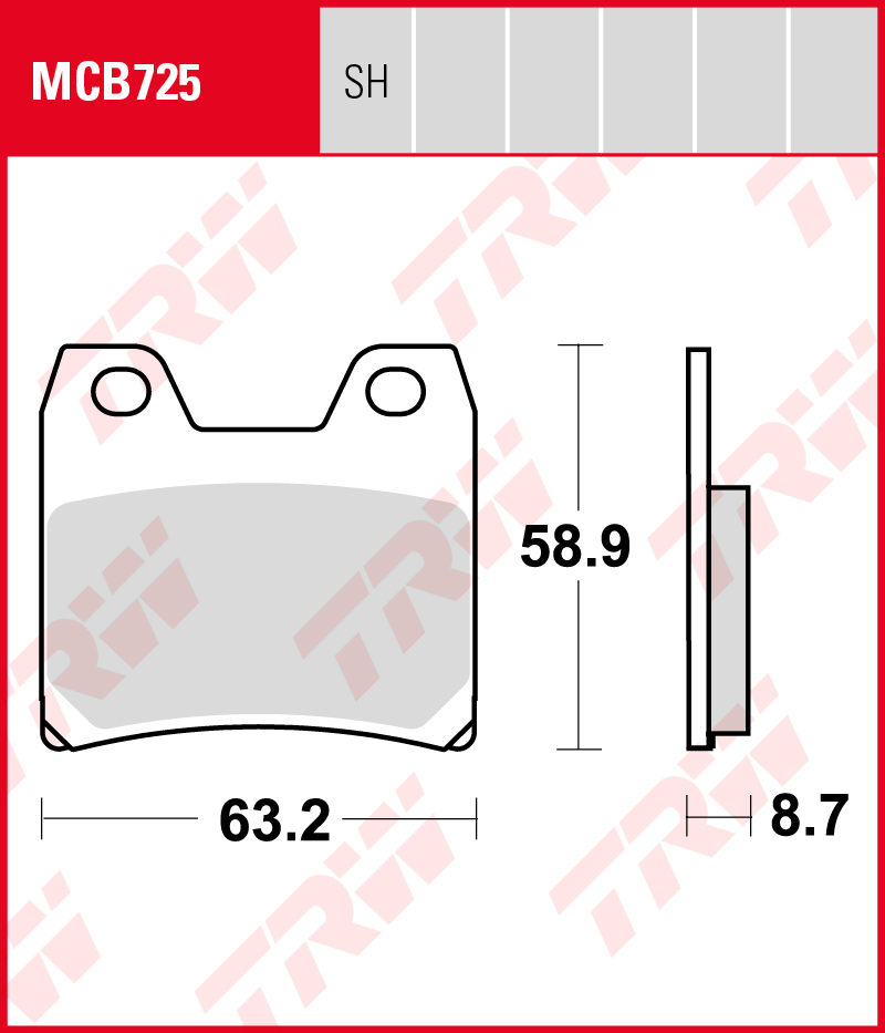 TRW Jarrupalat Allround taakse Yamaha XJR 1300 2007-2014 ym. (MCB725) - Image 2