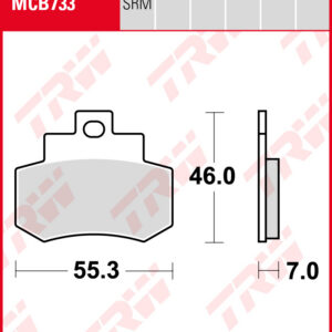TRW Jarrupalat Allround taakse Piaggio 125 New Fly i.e. 2012– (MCB733)