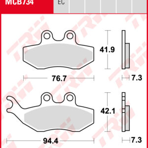 TRW Jarrupalat Allround eteen/taakse AJP PR3 125 Enduro 2008-2012 ym. (MCB734)