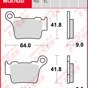 TRW Sinterijarrupalat Offroad eteen/taakse BMW G 450 X 2008-2011 ym. (MCB743SI)