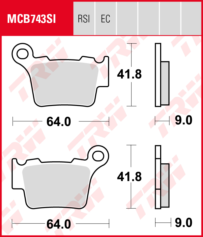 TRW Sinterijarrupalat Offroad eteen/taakse BMW G 450 X 2008-2011 ym. (MCB743SI)
