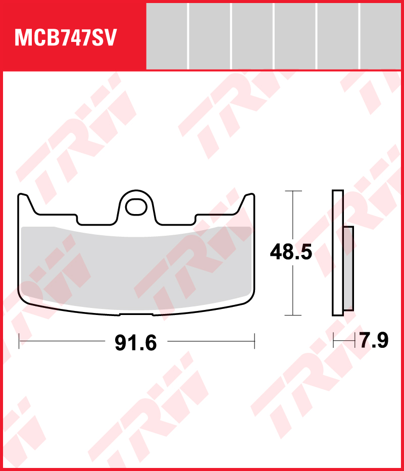 TRW Sinterijarrupalat eteen Buell XB-9R 984 Firebolt 2002-2007 ym. (MCB747SV) - Image 2