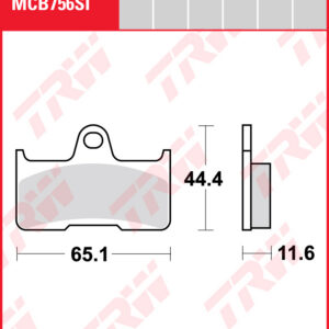 TRW Sinterijarrupalat Offroad taakse CF Moto 450 C-Force L, G-Force L 2016-ym. (MCB756SI)