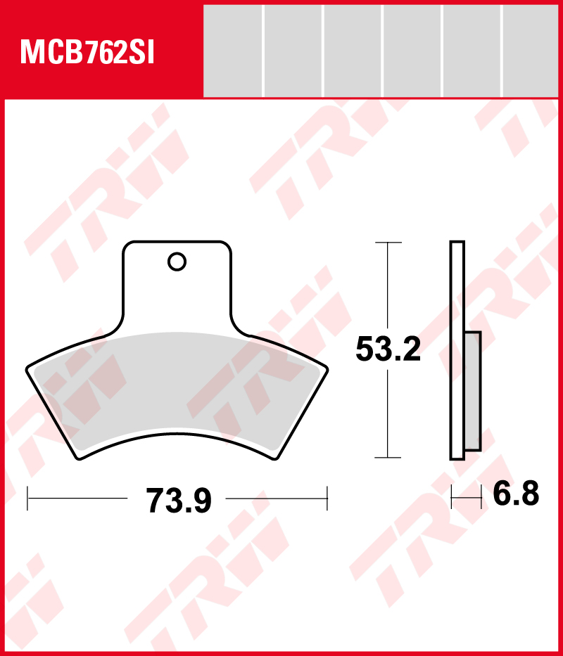 TRW Sinterijarrupalat Offroad taakse Polaris 250 Trail Blazer 1999-ym. (MCB762SI) - Image 2