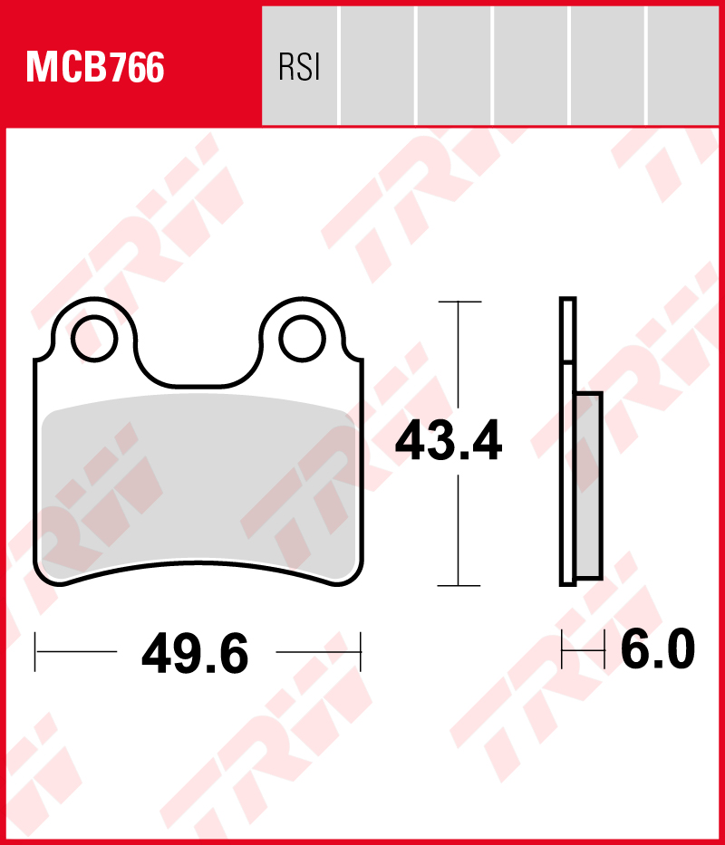 TRW Offroad Racing -jarrupalat eteen/taakse AJP PR3 125 Enduro 2008-2012 ym. (MCB766RSI) - Image 2