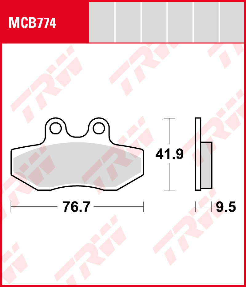 TRW Jarrupalat Allround eteen MBK NXC 125 Flame 2005-2009 ym. (MCB774) - Image 2