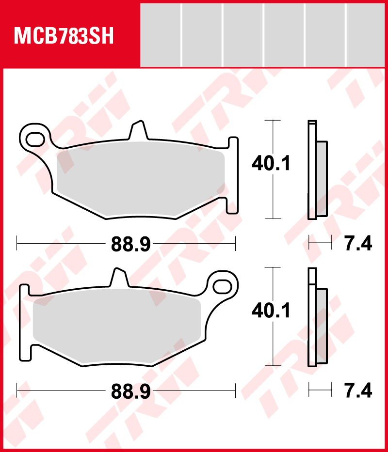 TRW Sinterijarrupalat taakse Suzuki GSR 600 2006-2010 ym. (MCB783SH) - Image 2