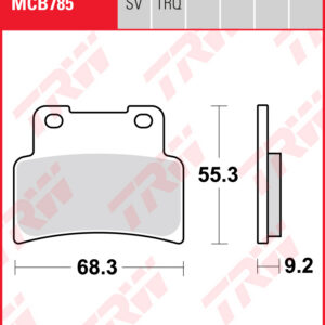 TRW Sinterijarrupalat eteen Aprilia SMV 750 Dorsoduro 2008-2013 ym. (MCB785SV)