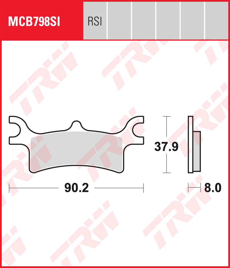 TRW Sinterijarrupalat Offroad taakse Polaris 800 Sportsman EFI/HO 2005-2008 ym. (MCB798SI) - Image 2
