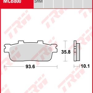 TRW Jarrupalat Allround eteen/taakse Daelim S3 125 EFI ABS 2017-ym. (MCB800)