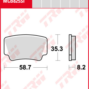 TRW Sinterijarrupalat Offroad taakse KTM SX-F 450 ATV 2008-2009 ym. (MCB825SI)