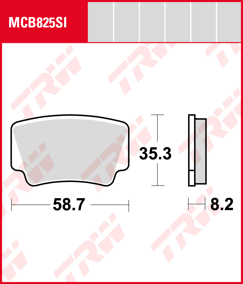 TRW Sinterijarrupalat Offroad taakse KTM SX-F 450 ATV 2008-2009 ym. (MCB825SI)