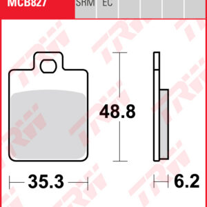 TRW Jarrupalat Eco eteen/taakse Gilera FX 125 Runner SP Grimeca 1999-2003 ym. (MCB827EC)