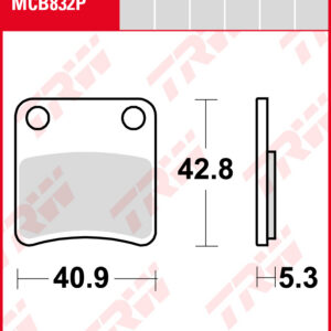 TRW Jarrupalat eteen/taakse Aprilia NA 850 Mana 2007-2012 ym. (MCB832P)
