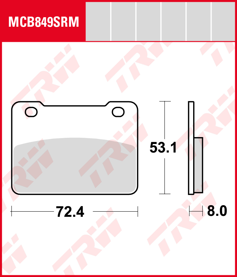 TRW Sinterijarrupalat maxi-skootteriin eteen Aeon 400 Elite i ABS 2012-ym. (MCB849SRM)
