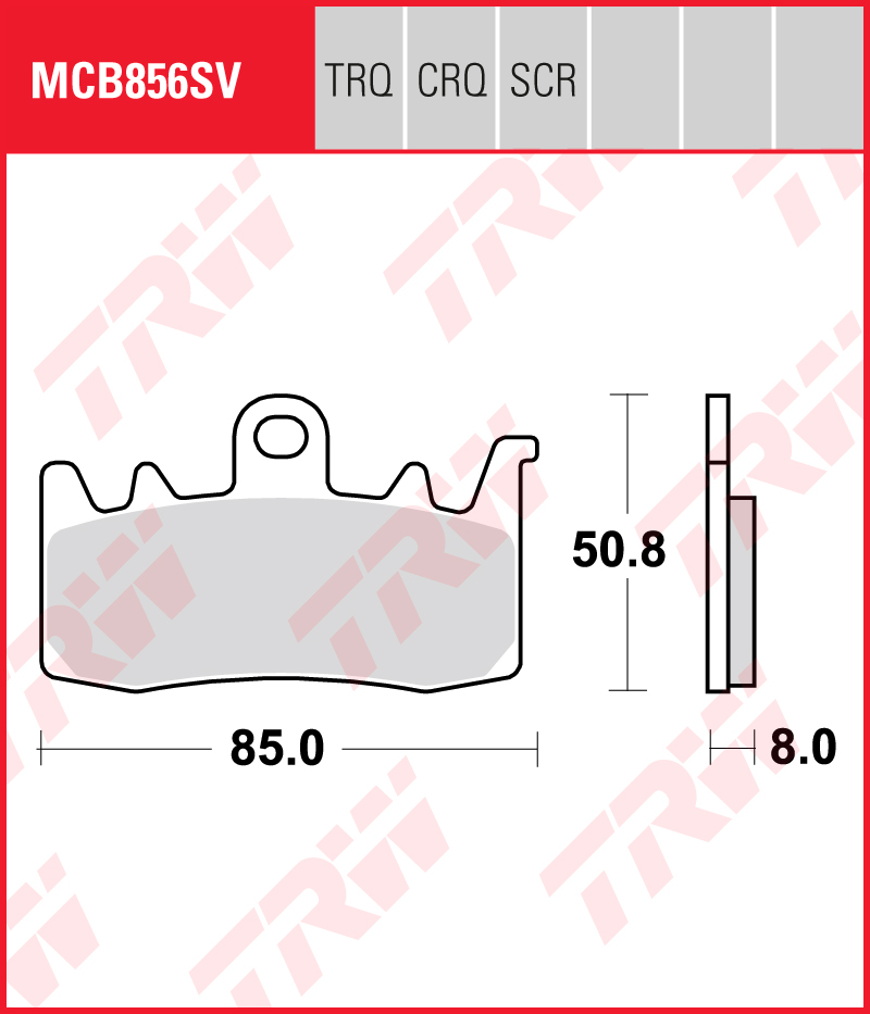 TRW Sinterijarrupalat eteen/taakse mm. R1200/R1250GS/GSA Brembo jarruilla. (MCB856SV) - Image 2
