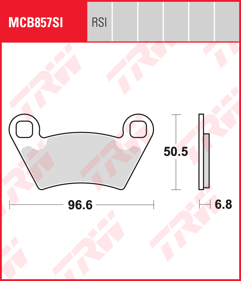 TRW Sinterijarrupalat Offroad eteen/taakse Polaris 700 Ranger 4x4 EFI 2008-ym. (MCB857SI)