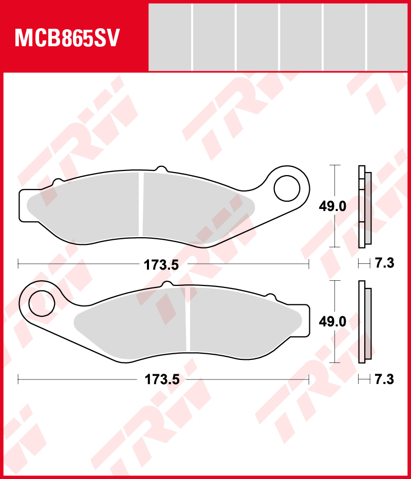 TRW Sinterijarrupalat eteen Harley-Davidson FLRT 1690 Freewheeler 2015-ym. (MCB865SV) - Image 2