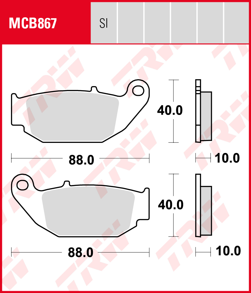 TRW Sinterijarrupalat Offroad taakse Honda CRF 300 L 2021-ym. (MCB867SI) - Image 2