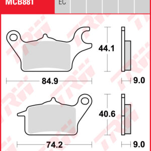 TRW Jarrupalat Eco eteen Yamaha MW 125 Tricity 2014-2019 ym. (MCB881EC)