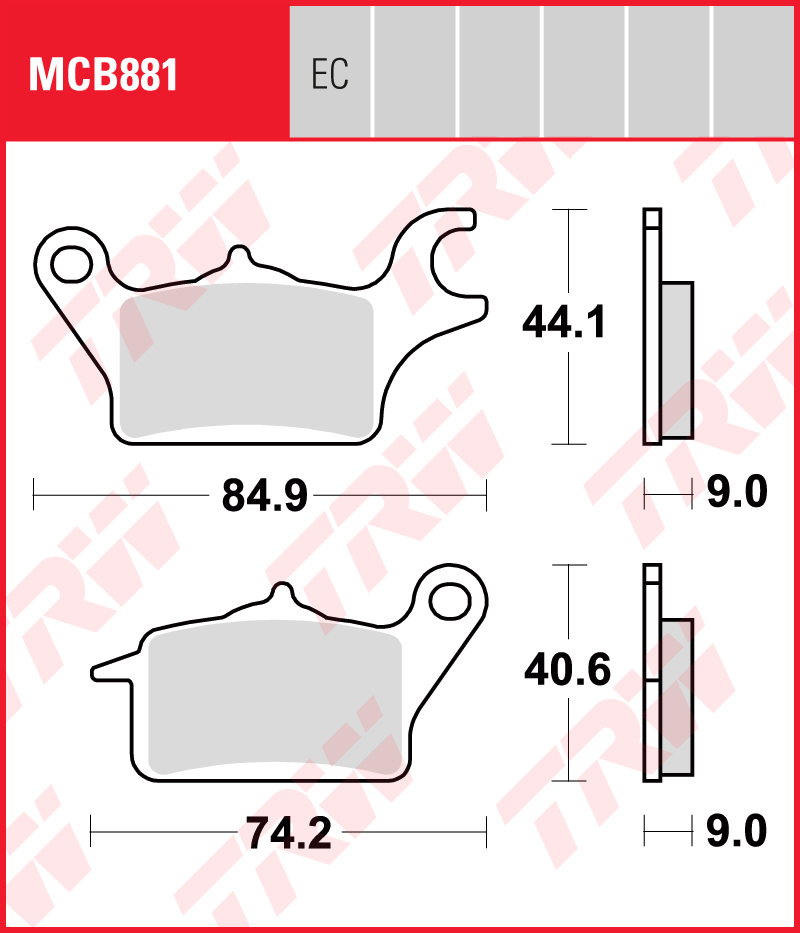 TRW Jarrupalat Eco eteen Yamaha MW 125 Tricity 2014-2019 ym. (MCB881EC)