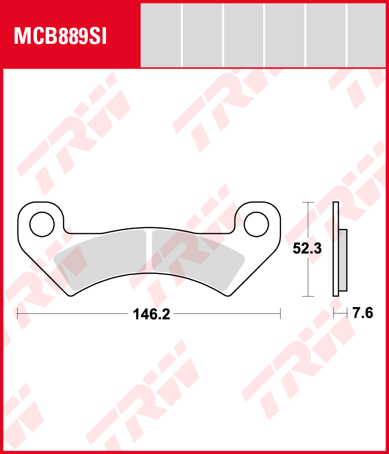 TRW Sinterijarrupalat Offroad eteen Arctic Cat 1000 Wildcat X 2016-ym. (MCB889SI) - Image 2