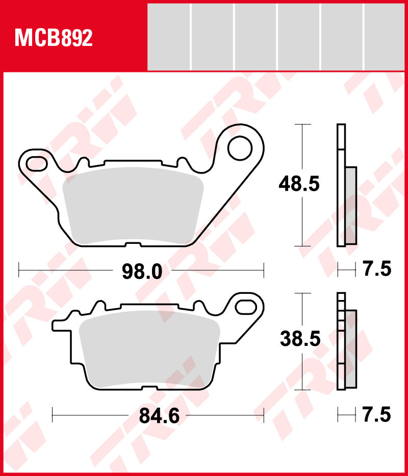 TRW Jarrupalat Allround eteen/taakse Yamaha MW 125 Tricity 2017-ym. (MCB892) - Image 2