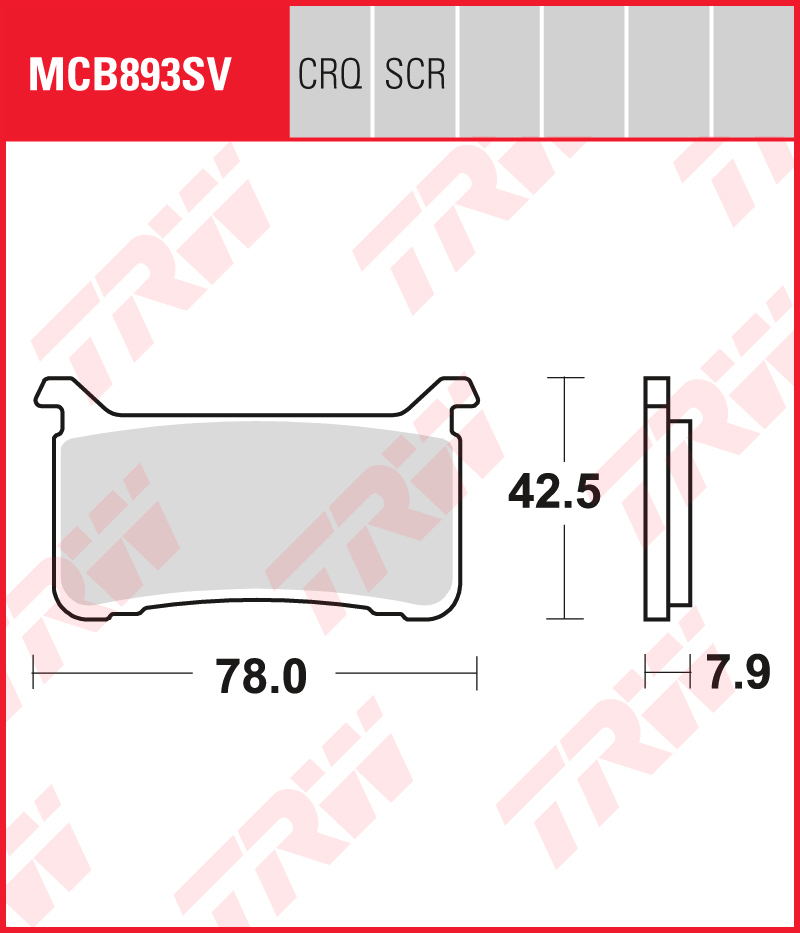 TRW Sinterijarrupalat eteen Honda CB 1100 EX CA 2017-ym. (MCB893SV) - Image 2