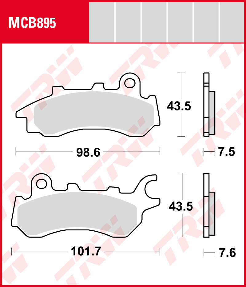 TRW Jarrupalat Allround eteen Honda CB 125 F 2017– (MCB895) - Image 2