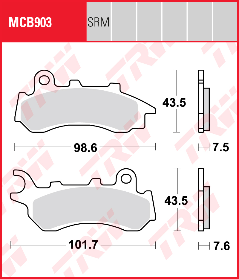 TRW Jarrupalat Allround eteen Honda ADV 150 2019-2021 ym. (MCB903)