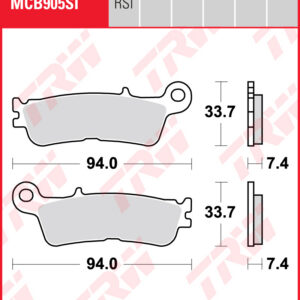 TRW Sinterijarrupalat Offroad eteen Fantic XEF 450 Rally 2022-ym. (MCB905SI)