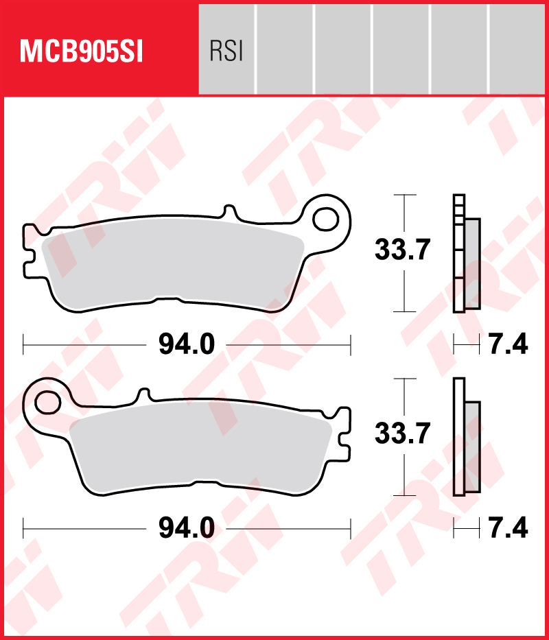 TRW Sinterijarrupalat Offroad eteen Fantic XEF 450 Rally 2022-ym. (MCB905SI)