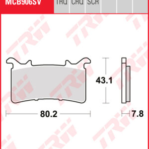 TRW Sinterijarrupalat eteen BMW M 1000 RR 2021-ym. (MCB906SV)