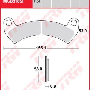 TRW Sinterijarrupalat Offroad eteen Polaris Ranger 925 RZR Pro XP 2020-2023 ym. (MCB918SI)