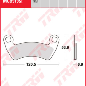 TRW Sinterijarrupalat Offroad taakse Polaris Ranger 925 RZR Pro XP 2020-2023 ym. (MCB919SI)