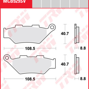 TRW Sinterijarrupalat eteen Benelli 400 Imperiale 2019-ym. (MCB929SV)