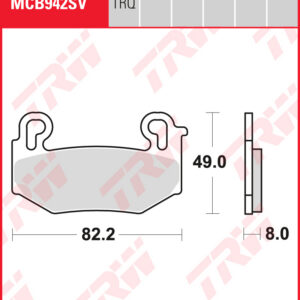 TRW Sinterijarrupalat eteen BMW R 1300 GS 2024-ym. (MCB942SV)