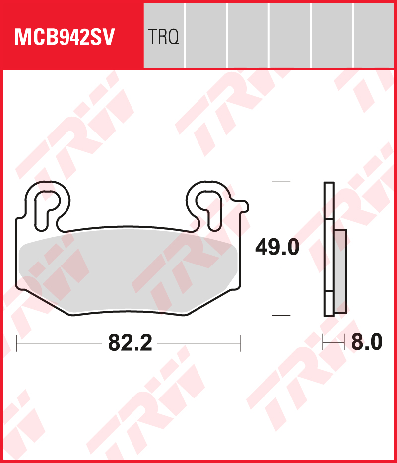 TRW Sinterijarrupalat eteen BMW R 1300 GS 2024-ym. (MCB942SV)