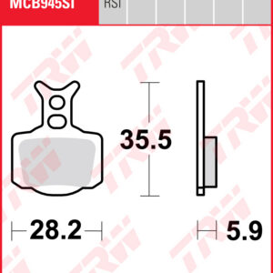 TRW Sinterijarrupalat Offroad eteen/taakse Gas Gas MC-E 0 3 2023-ym. (MCB945SI)