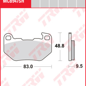TRW Sinterijarrupalat taakse Harley-Davidson RH 975 Nightster 2022-ym. (MCB947SH)