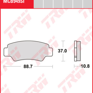 TRW Sinterijarrupalat Offroad taakse CF Moto 500 C-Force HO 2018-ym. (MCB949SI)