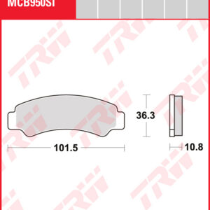 TRW Sinterijarrupalat Offroad eteen CF Moto 500 C-Force HO 2018-ym. (MCB950SI)
