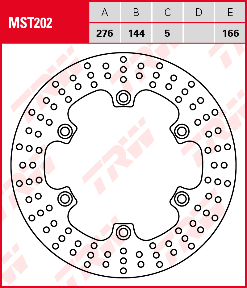 TRW Jarrulevy eteen/taakse Honda GB 500 Clubmann 1988-1990 ym. (MST202) - Image 2