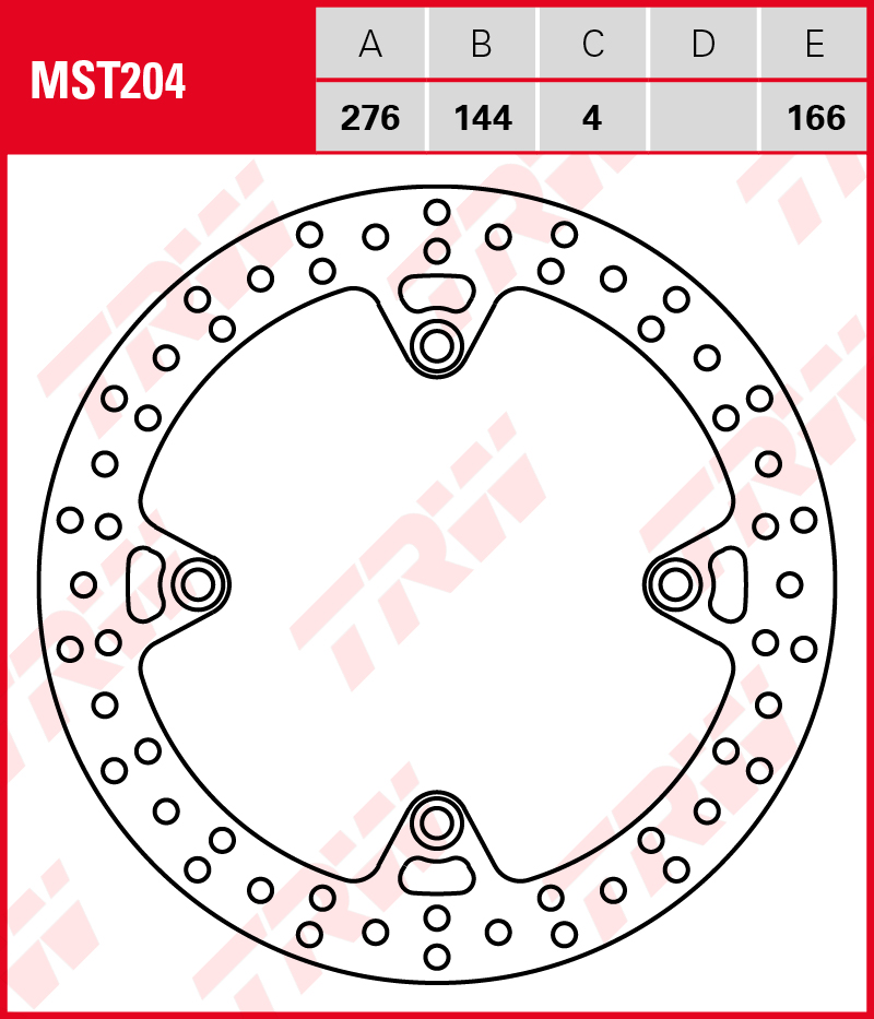 TRW Jarrulevy eteen Honda XRV 750 Africa Twin 1990-1992 ym. (MST204) - Image 2