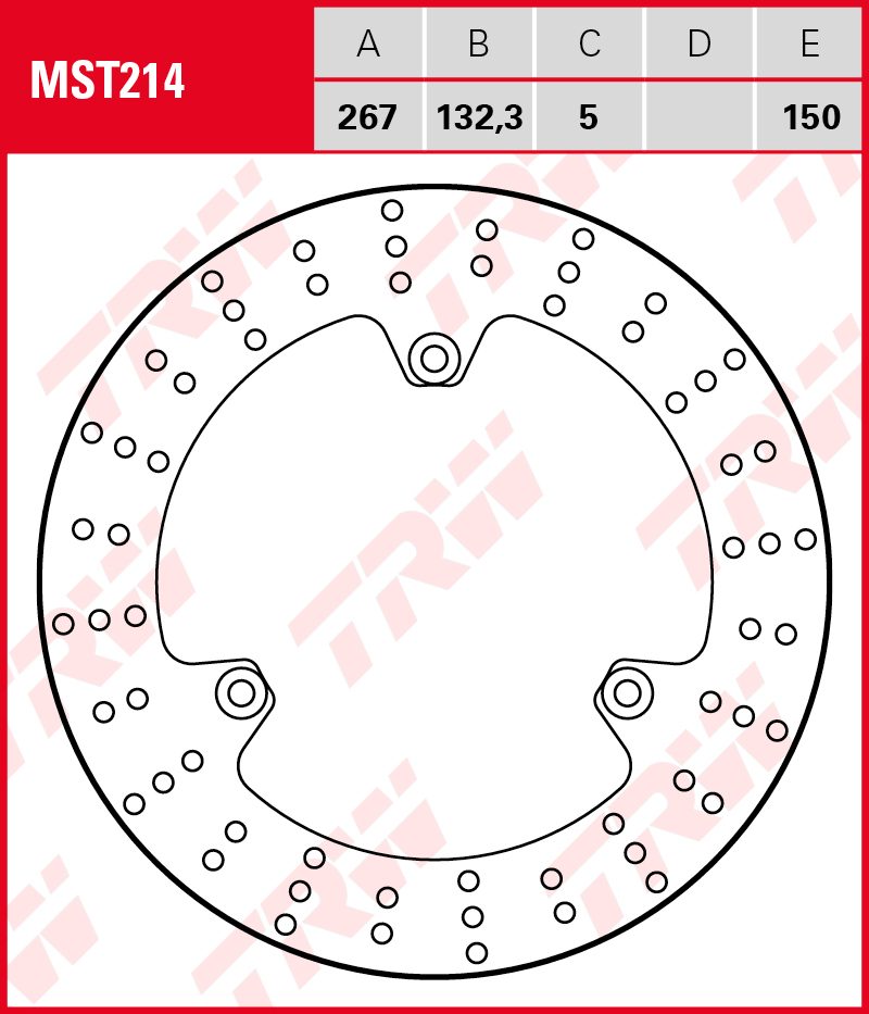 TRW Jarrulevy taakse Yamaha YP 400 Majesty, ABS 2004-2013 (MST214) - Image 2